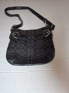 Coach G05K-3574 Signature Soho Duffel Shoulder/Crossbody Bag Purse Black